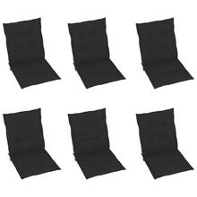 Aiamööbli toolipadjad Dkd Home Decor, 100 x 50 x 3 cm, must, 6 tk