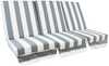 Kiigepatjade komplekt Home4you Montreal T0893961, 114 x 52 x 9 cm, triibuline, valge/hall, 3 tk