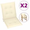 Aiatooli padjad Dkd Home Decor, 100 x 50 x 3 cm, kreem, 2 tk