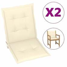 Aiatooli padjad Dkd Home Decor, 100 x 50 x 3 cm, kreem, 2 tk
