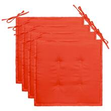 Aiatooli istmepadjad Dkd Home Decor, 40 x 40 x 3 cm, punased, 4 tk