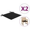 Aiatooli istmepadjad Dkd Home Decor, 50 x 50 x 3 cm, must, 2 tk