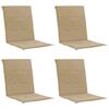 Aiamööbli toolipadjad Dkd Home Decor, 100 x 50 x 3 cm, liivakarva/kreem, 4 tk