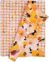 Piklik laudlina Home4you Casilda, 50 x 136 cm, valge/oranž/roosa