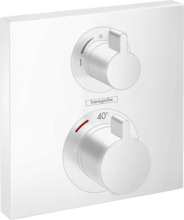 Sisseehitatav termostaatsegisti Hansgrohe Ecostat Square 15714700, valge matt
