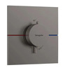 Peidetav termostaatsegisti Hansgrohe ShowerSelect Comfort 15574340, harjatud must kroom