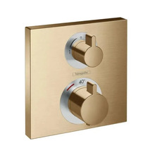 Sisseehitatav termostaatsegisti Hansgrohe Ecostat Square 15714140, harjatud pronks
