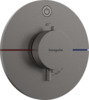 Potitav termostaatsegisti Hansgrohe ShowerSelect Comfort S 15553340, harjatud must kroom
