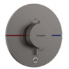 Peidetav termostaatsegisti Hansgrohe ShowerSelect Comfort S 15562340, harjatud must kroom