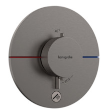 Peidetav termostaatsegisti Hansgrohe ShowerSelect Comfort S 15562340, harjatud must kroom