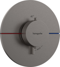Peidetud termostaadiga dušisegisti Hansgrohe ShowerSelect Comfort S 15559340, poleeritud must kroom