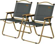 Matkatool Outsunny, 2-osaline kokkupandavate aiatoolide komplekt, tumehall