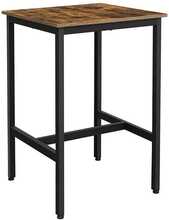 Baarilaud VASAGLE LBT25X, 60 x 60 x 92 cm, pruun/must