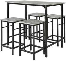 Söögitoa komplekt Sobuy OGT11-HG, hall/must