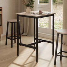 Baarilaud Vasagle LBT025B02, 60 x 60 x 92 cm, hallikas-must