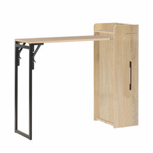Baarilaud Home4you Hedvig, 122 x 44.5 x 108 cm, tamm/must