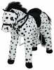 Kiikhobune BabyTrold Leopard, valge/must, plüüs
