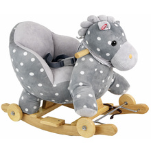 Kiikhobune Lean Toys Little Dots, 46 cm, sinine valgete täppidega