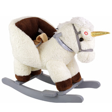 Kiikhobune Lean Toys Unicorn, valge