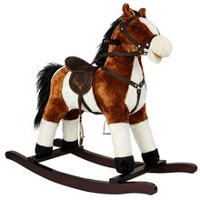 Kiikhobune Lean Toys, tumepruun, 74 cm, helidega