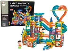 Helendav kuulirada Lean Toys, magnetilised klotsid, 202 osa