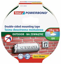 Kahepoolne teip Tesa Powerbond Outdoor, 19 mm x 5 m