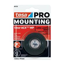 Kahepoolne teip Tesa ACX+, 1,5 m x 19 mm, must