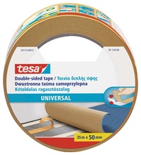 Kahepoolne teip Tesa, 25 m x 50 mm, kollane