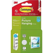Kleepribandid 3M Command Strips, Small, valged, 4 tk komplekt, 17202WHI-4