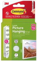 Kleepribandid 3M Command Strips Large, valged, 4 komplekti, 17206WHI-4