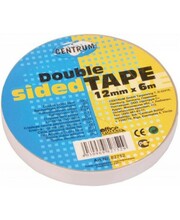 Kahepoolne teip Centrum, 12 mm x 6 m, valge