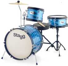 Laste trummikomplekt Stagg TIM JR 3/16B BL, 3-osaline