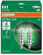 Autolamp Osram Ultra Life H1, 12 V, 55 W, 2 tk