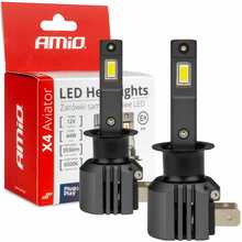 LED autolambid Amio Aviator H1, 6500 K, x4 seeria