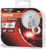 Halogeenpirn Osram H1 P14,5s Night Breaker Silver +100 proc., 12 V, 55 W, 2 tk