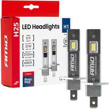 LED autolamp Amio H25 Canbus H1 12V 20W, mudel AMIO-04709