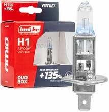 Halogeenpirn Amio LumiTec Next Generation H1, 12 V, 55 W, +135 prots., hõbe, Duo Amio-04402
