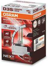 Ksenoonpirn Osram D3S Night Breaker Laser, +220 proc., 3 aastat garantiid