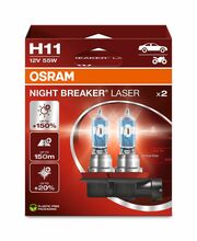 Autopirnid Osram Night Breaker Laser H11, 55 W, 12 V, PGJ19-2, 2 tk