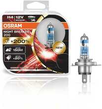 Autolambid Osram H4 P43T, 60/55 W, 12 V, Night Breaker +200 proc., 2 tk