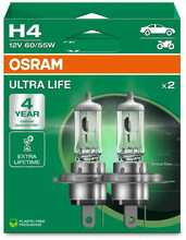 Autopirn Osram Ultra Life H4, 12 V, 60/55 W, 2 tk