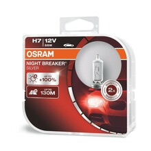 Pirnid Osram H7, Silver +100 proc., 55 W, DUO 64210NBS-HCB