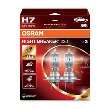 Halogeenpirn Osram Night Breaker H7, 220 proc., 64210nb220-2HB, 2 tk