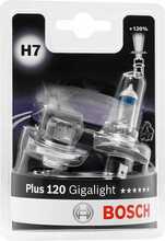 Autopirn Bosch H7, 12 V, 55 W, GIGALIGHT PLUS 120, +120 prots., 2 tk