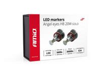 LED marker Amio BMW E92 X5 X6 X1 H8 20W kuldne AMIO-01543