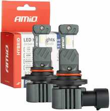 LED pirnid autole Amio Hybrid HB3 HIR1 H10, 6000K, 60W, Canbus, 2 tk