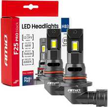 LED autolamp Amio F25 Pro Black Full Canbus HB3, 68 W, 12 V/24 V