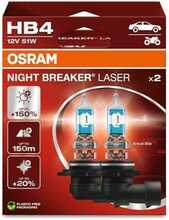 Autopirnid Osram Night Breaker Laser HB4, 51 W, 12 V, +150 prots., 2 tk