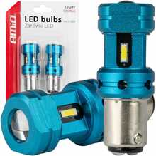 LED pirnid Amio 1157 Bay15d P21/5W, 4SMD, 1860, valge, 12V/24V