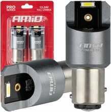 LED pirnid Amio Pro Bay15d P21/5W, 2x1860SMD, valge, 12V/24V